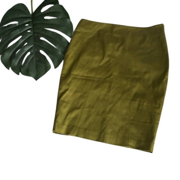 Marciano Chartreuse Pencil Skirt - Picture 1 of 11